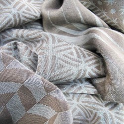 Maxi écharpe tissage jacquard soie et coton fabriqué à Lyon France création sophie guyot soieries