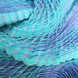 écharpe volplivol organza de soie plissé teint fabriqué à Lyon France Sophie Guyot créations soieries textiles mode accessoires