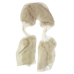 Étole juliette bicolore en organza de soie plissé, teint et fabriqué à Lyon en France par Sophie Guyot Soieries