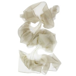 Étole juliette bicolore en organza de soie plissé, teint et fabriqué à Lyon en France par Sophie Guyot Soieries