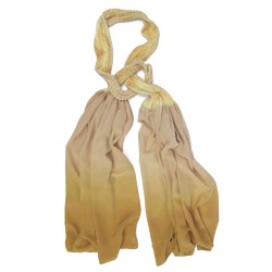 Long pleated scarf in 100% silk crepe de chine multicoloured plicacrepe