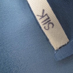 Long pleated scarf in 100% silk crepe de chine multicoloured plicacrepe