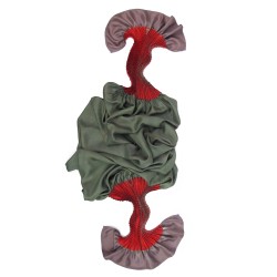 Long Scarf plissenpli pleated silk twill shibori dye sophie guyot silks design Lyon France shop