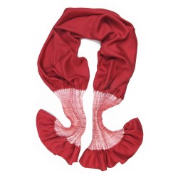 Longue Écharpe plissenpli midi twill de soie plissé fabrication sophie guyot soieries Lyon France boutique