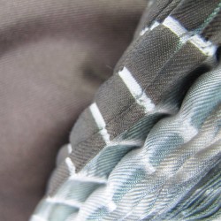 Long scarf plissenpli midi silk twill pleated tie dye shibori made by  sophie guyot silks Lyon France Shop