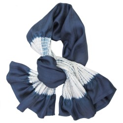 Foulard court plissé minipli twill de soie fabrication sophie guyot soieries Lyon France