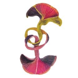 Plicatwill pleated full lenght scarf multicolor in silk twill made by sophie guyot silks workshop in Lyon France