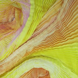 Plicatwill pleated full lenght scarf multicolor in silk twill made by sophie guyot silks workshop in Lyon France