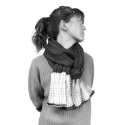 Scarf bouplibou midi silk twill pleated shibori dyed sophie guyot ilks design workshop Lyon France