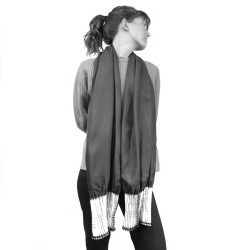 Scarf bouplibou midi silk twill pleated shibori dyed sophie guyot ilks design workshop Lyon France