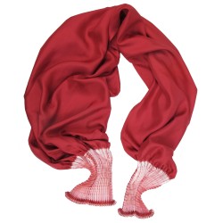 Scarf bouplibou midi silk twill pleated shibori dyed sophie guyot ilks design workshop Lyon France