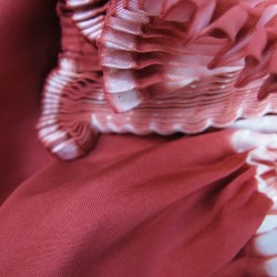 Scarf bouplibou midi silk twill pleated shibori dyed sophie guyot ilks design workshop Lyon France
