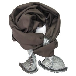 Scarf bouplibou midi silk twill pleated shibori dyed sophie guyot ilks design workshop Lyon France