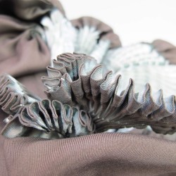 Scarf bouplibou midi silk twill pleated shibori dyed sophie guyot ilks design workshop Lyon France