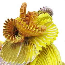 Longue écharpe plissée plicatwill multicolore en twill de soie fabriquée par sophie guyot atelier de soieries Lyon France