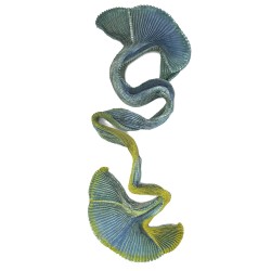 Écharpe plissée plicatwill multicolore en twill de soie fabriquée par sophie guyot atelier d'art et soieries à Lyon France