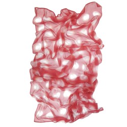 Foulard long et léger en mousseline de soie teinture artisanale motif shibori  itajime