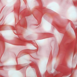 Foulard long et léger en mousseline de soie teinture artisanale motif shibori  itajime