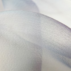 Foulard long et léger en mousseline de soie teinture artisanale motif shibori  itajime