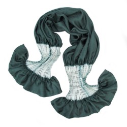Foulard court plissé minipli twill de soie fabrication sophie guyot soieries Lyon France