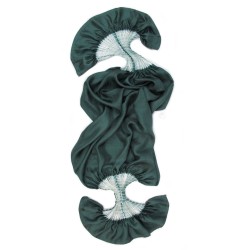 Foulard court plissé minipli twill de soie fabrication sophie guyot soieries Lyon France