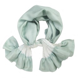 Foulard court plissé minipli twill de soie fabrication sophie guyot soieries Lyon France