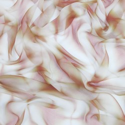 Foulard long et léger en mousseline de soie teinture artisanale motif shibori  itajime