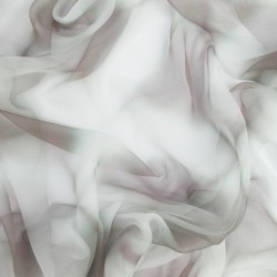 Foulard long et léger en mousseline de soie teinture artisanale motif shibori  itajime