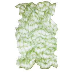 Foulard long et léger en mousseline de soie teinture artisanale motif shibori  itajime