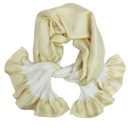Foulard court plissé minipli twill de soie fabrication sophie guyot soieries Lyon France