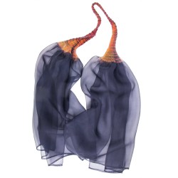 écharpe longue organza soie plissé volplivol