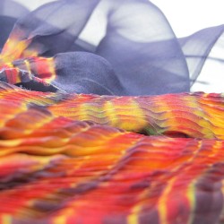 écharpe longue organza soie plissé volplivol