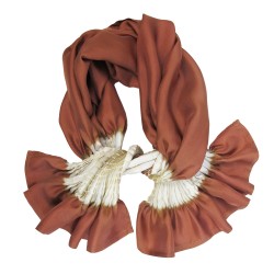 Foulard court plissé minipli twill de soie fabrication sophie guyot soieries Lyon France