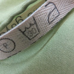 Square 90 plain soft green in silk twill, rolled finish by sophie guyot silks in Lyon in France