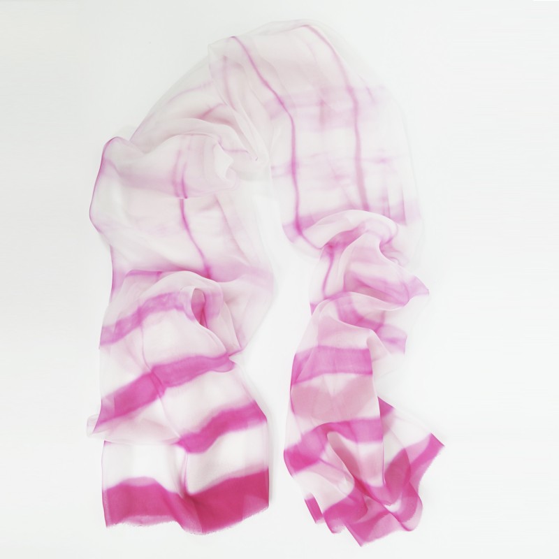 Marché des Soies 2015, ateliers créatifs autour de l'itajime sur mousseline de soie