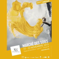 Marché des Soies 2015, ateliers créatifs autour de l'itajime sur mousseline de soie