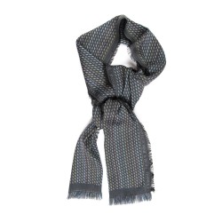 Woven scarf pop circuit silk & wool mini size made in Lyon France by sophie guyot silks