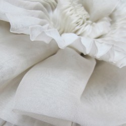 Two-tone pleated BIBI paplillon in silk organza, made in Lyon, France by Sophie Guyot Soieries from a shibori technique