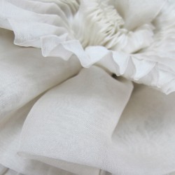 Bibi paplillon plissé bicolore en organza de soie plissé, teint et fabriqué à Lyon en France par Sophie Guyot Soieries