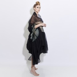 Cape étole paplibulle bicolore 001