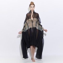 Cape étole paplibulle bicolore 001