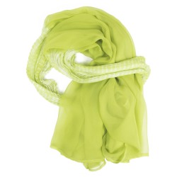 Pleated granmousse scarf in silk muslin made in Lyon France Sophie Guyot designer fashion accessories and silks