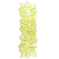 Scarf 180 plain silk chiffon rolled finish, clear yellow, by sophie guyot silks made in lyon france