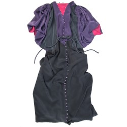 Kimono au col plissé en crêpe de chine