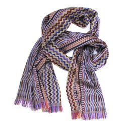 Midi woven scarf silk wool kinetic collection  made in Lyon France sophie guyot silks lyon france
