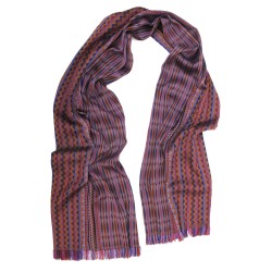 Midi woven scarf silk wool kinetic collection  made in Lyon France sophie guyot silks lyon france