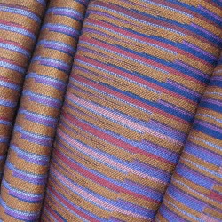 Écharpe format mini tissage jacquard soie laine cinétique fabriqué à Lyon France par sophie guyot soieries