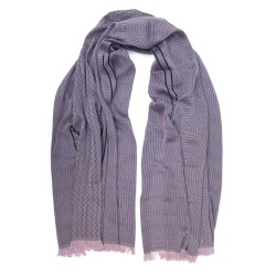 Maxi woven scarf silk cotton made in Lyon France by sophie guyot silks creative studio fashion and accessory