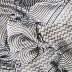 Maxi woven scarf, silk and cotton, made in Lyon France by sophie guyot silks
