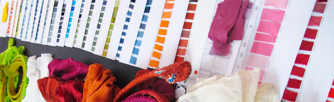 Custom silks and colors by sophie guyot silks workshop in Lyon, France